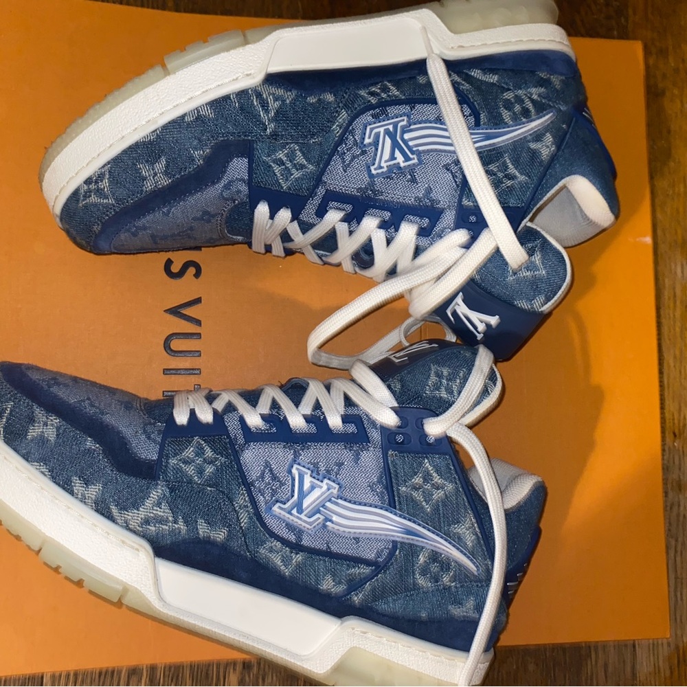 Louis Vuitton Denim Blue High-Tops - Picture 6 of 6